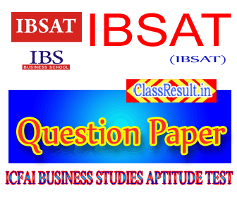 ibsat Question Paper 2023 class MBA, PGPM, PhD